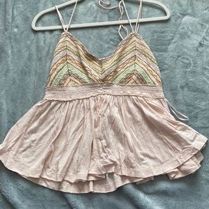 Free People Knit Detail Tank Top